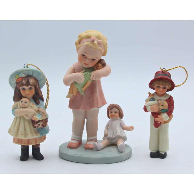 Lot of 3:  Jan Hagara Ornaments & Love is Blind Figurine | Please Read