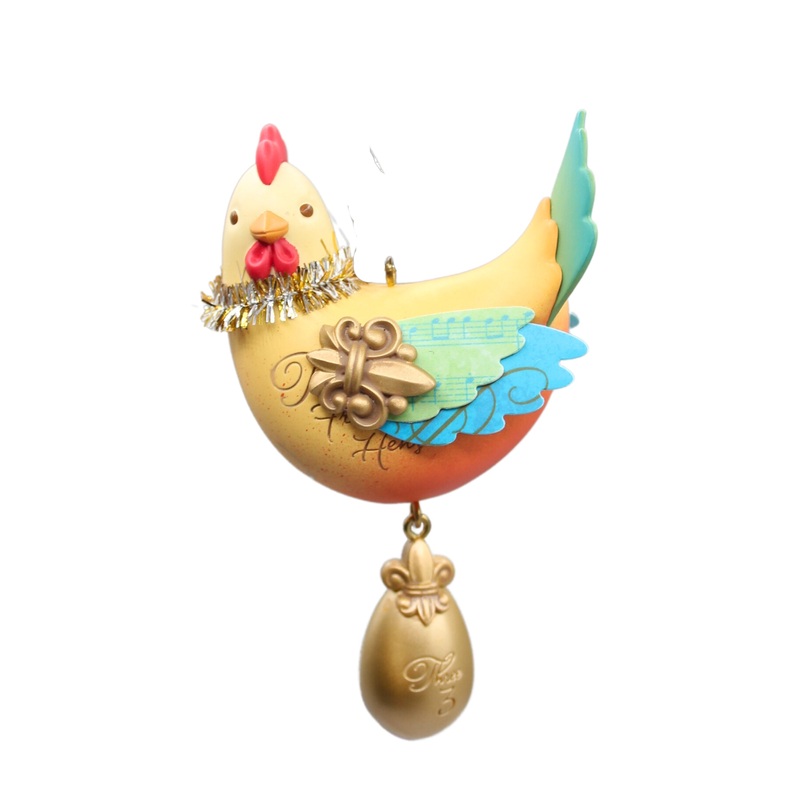 Hallmark Ornament: 2013 Three French Hens | QX9085 | 12 Days of Christmas