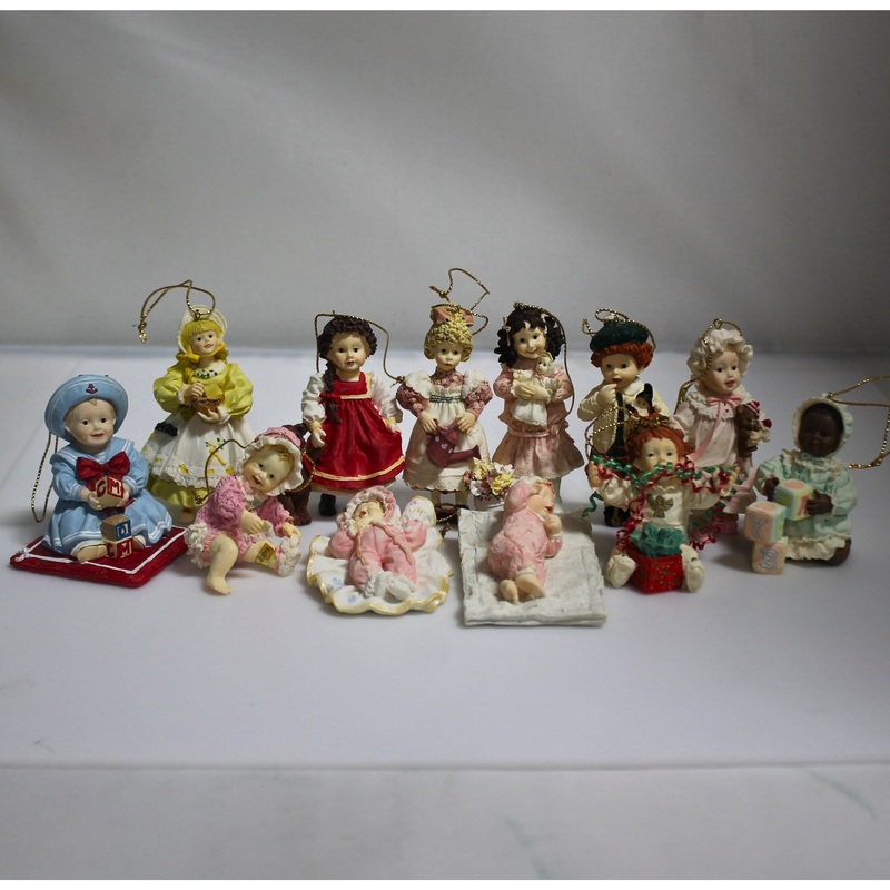 Lot of 12 Ashton Drake Ornaments: All Girls