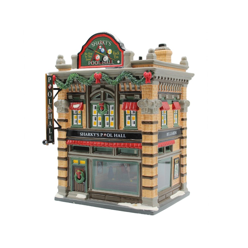 Department 56: 55614 Sharky's Pool Hall - Set of 2