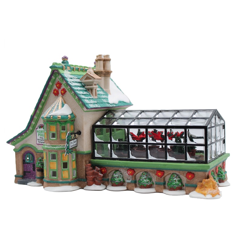 Department 56: 56395 Mrs. Claus' Greenhouse - Set of 2
