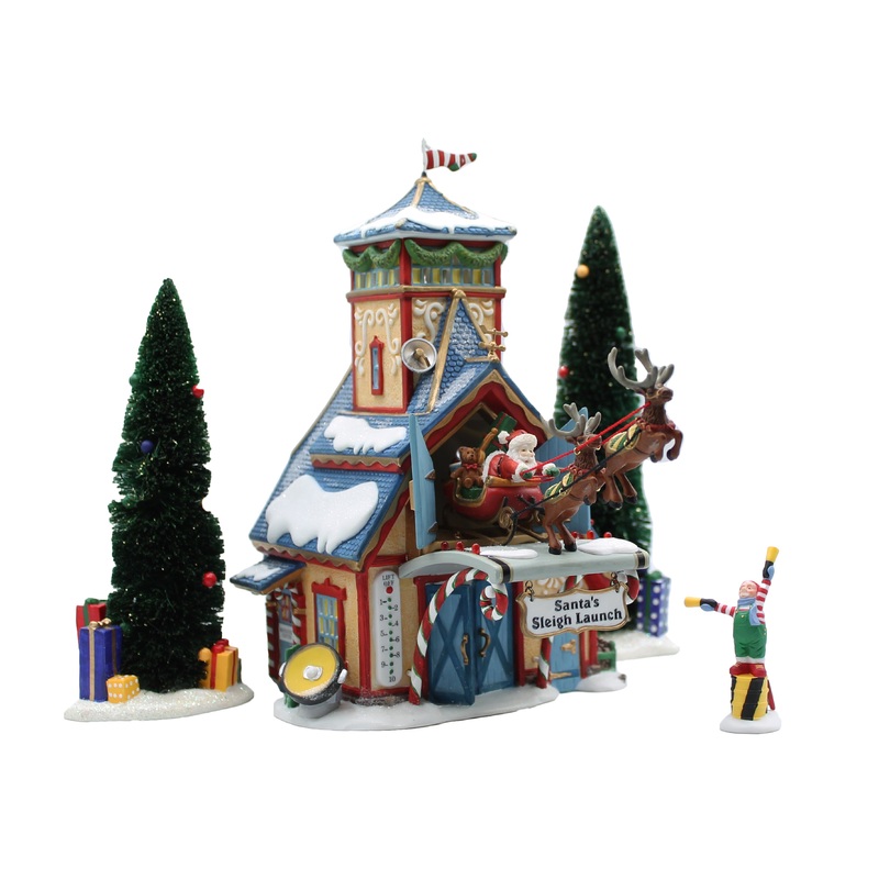 Department 56: 56734 Santa's Sleigh Launch - Set of 4