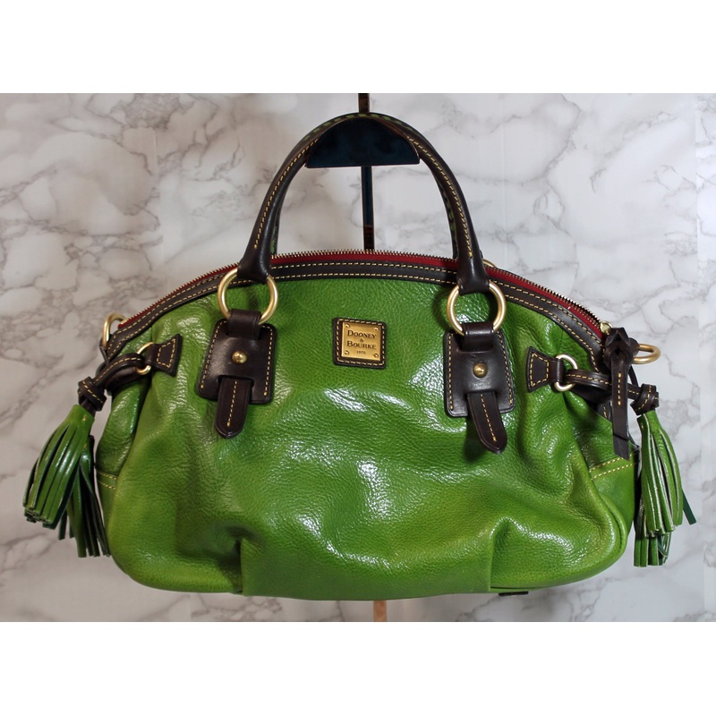 Dooney & Bourke Purse: Green Leather Satchel