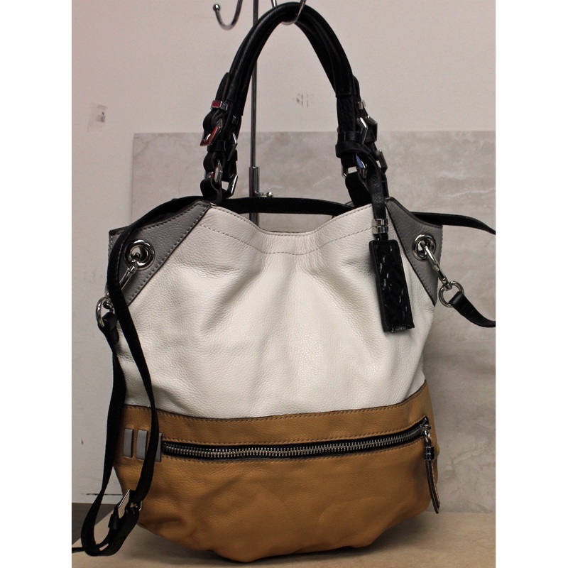 Oryany Purse: White Sydney Colorblock Shoulder Bag