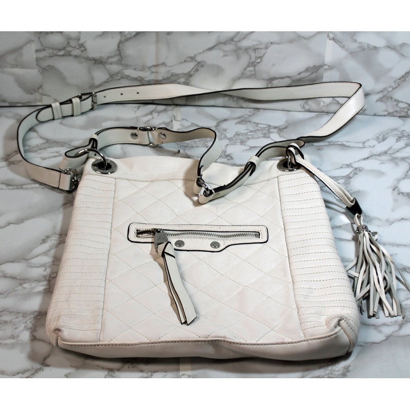 Aimee Kestenberg Purse: White Quilted Leather Crossbody Bag