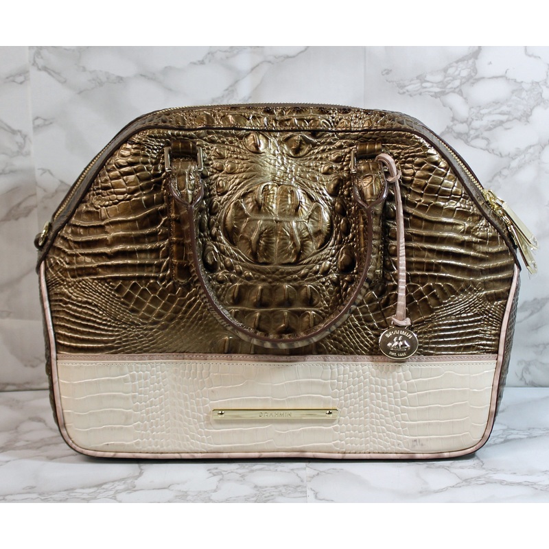 Brahmin Purse: Oak Melbourne Satchel Bag