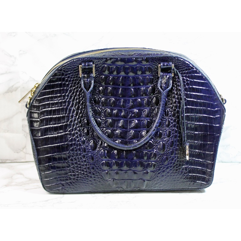 Brahmin Purse: Sapphire Camden Melbourne Satchel Bag