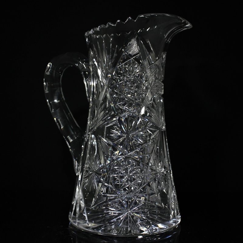 Brilliant Sawtooth Pinwheel Design Crystal Pitcher