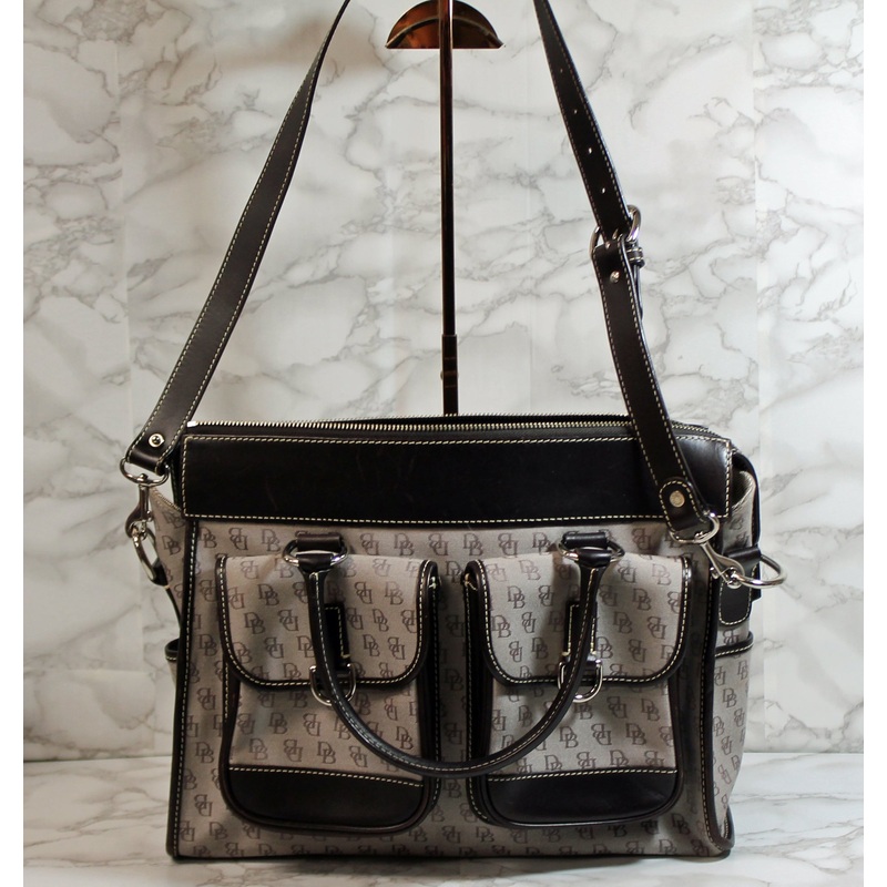 Dooney & Bourke Purse: Brown Double Pocket Shoulder Bag