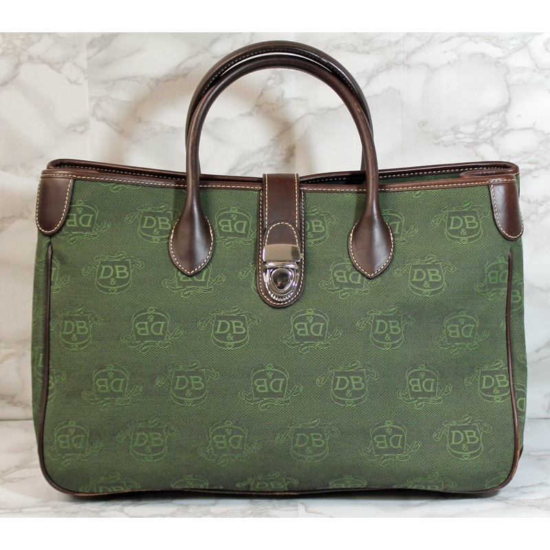 Dooney & Bourke Purse: Green Signature Canvas Tote Bag