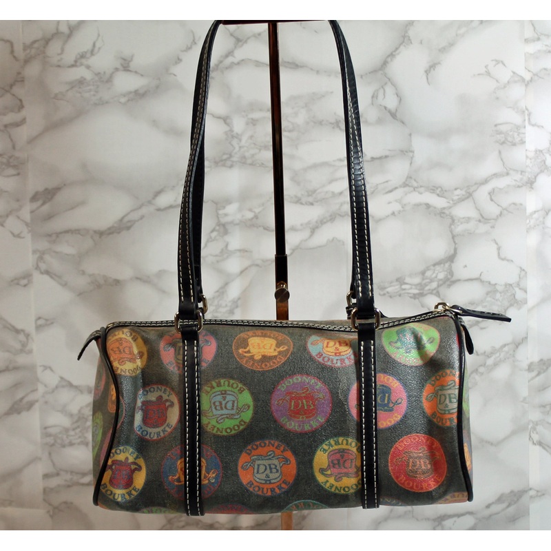 Dooney & Bourke Purse: Multi Color Logo Barrel Bag