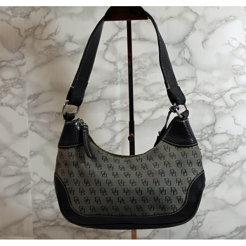 Dooney & Bourke Purse: Navy Signature Small Hobo Handbag