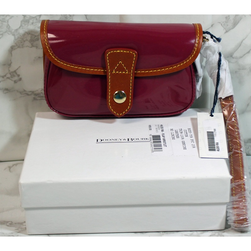 Dooney & Bourke Purse: Rasberry Flap Wristlet Handbag