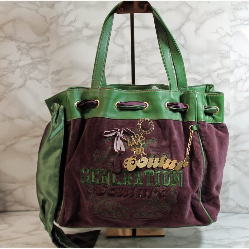 Juicy Couture Purse: Purple Velour Hobo Bag