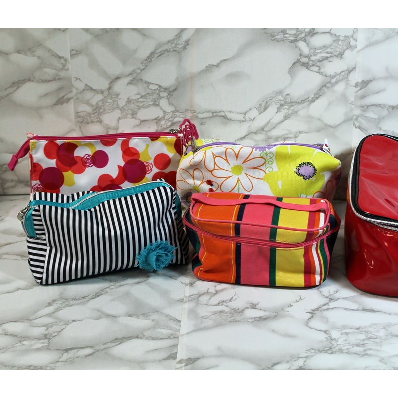 Lancome Purse: Lot of 5 Cosmetic Travel Pouch Bag