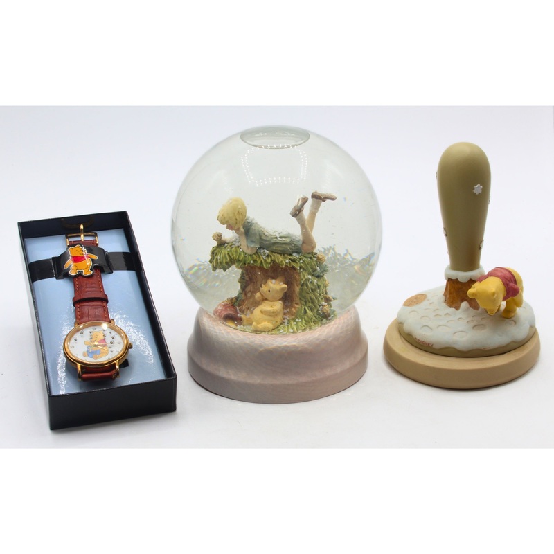 Lot of 3: Pooh Watch, Snow Globe, and Cookie Stamp | Please Read