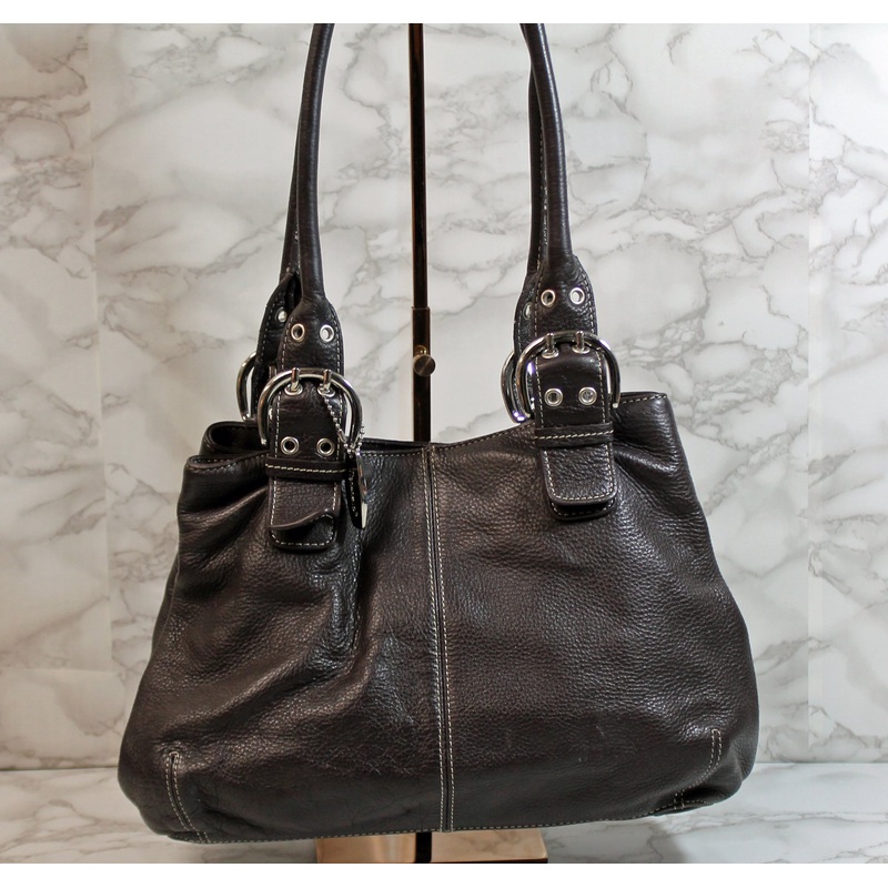 Tignanello Purse: Brown Leather Shoulder Bag