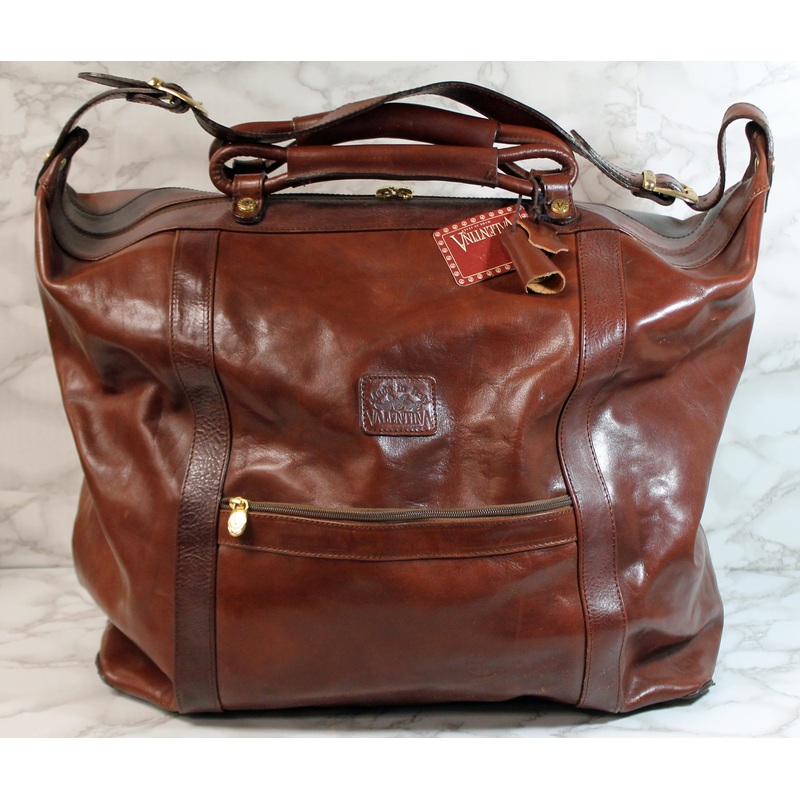 Valentina Purse: Brown Weekender Duffle Bag