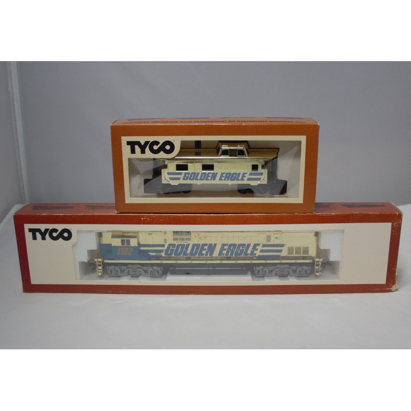 Lot of 2 Tyco Trains | Ho Scale | Golden Eagle Engine 1102 & Caboose