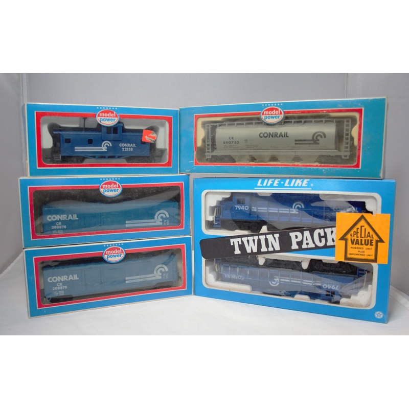 Lot of 6 Ho Scale Trains | Model Power & Life-Like | Conrail Engine caboose more