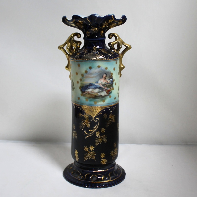 Royal Vienna: Rare Two-Handled Porcelain Portrait Vase