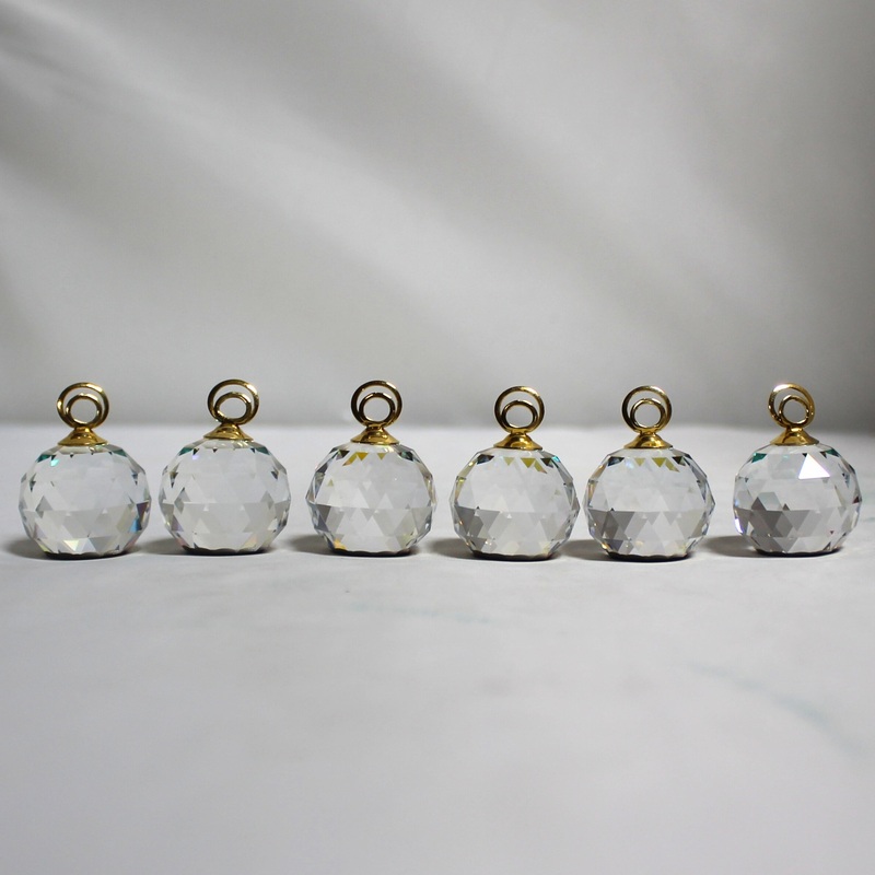 Swarovski: 6 Faceted Crystal Place Card Holders