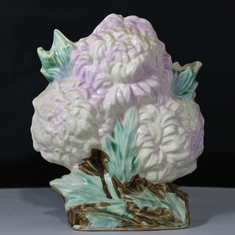Vintage McCoy Chrysanthemum Lilac Figurial Flower Vase