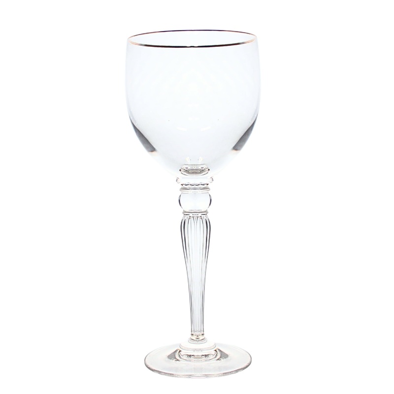 Waterford Stemware: 7.75" Wine Glass - Carleton - Gold