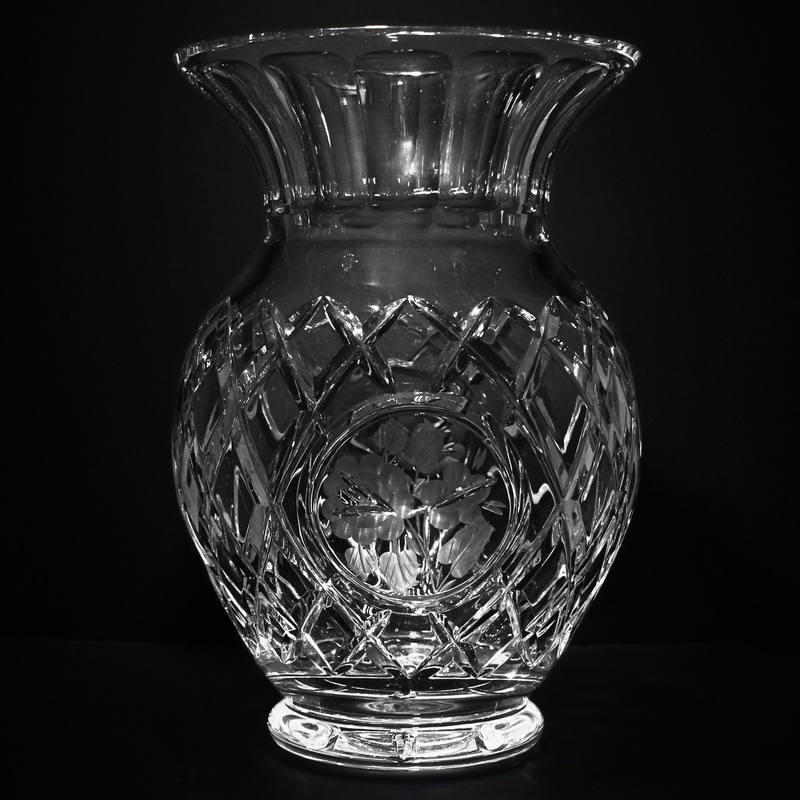 Footed Crystal Vase