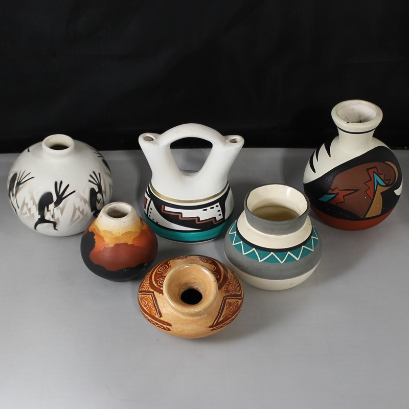 Lot of 6: Native American Pottery Set