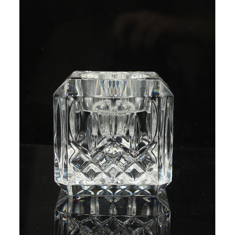 Waterford Crystal: Lismore Square Candle Holder, 2.63"