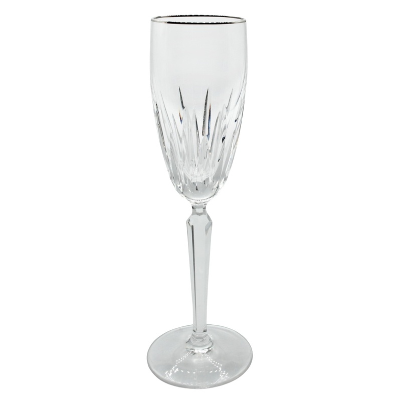 Waterford Stemware, Wynnewood Platinum Fluted Champagne, 9.25"