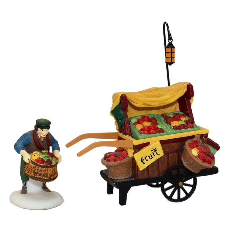 Department 56: 58130 Chelsea Market Fruit Monger & Cart