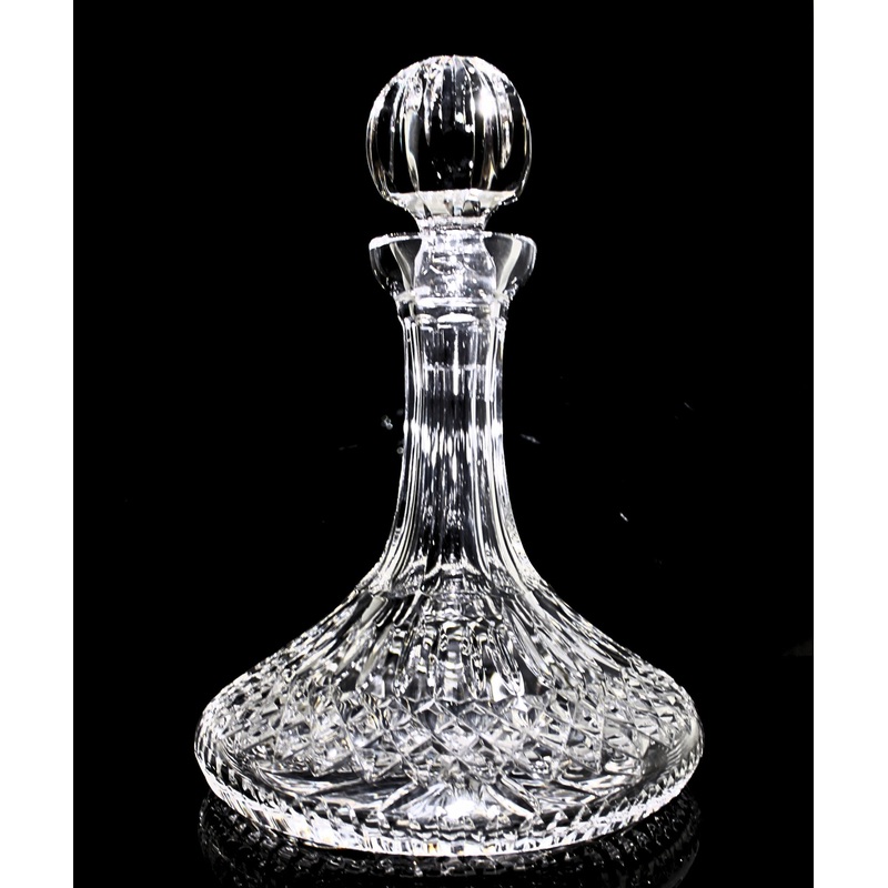 Waterford Crystal: Lismore Ships Decanter & Stopper, 10"