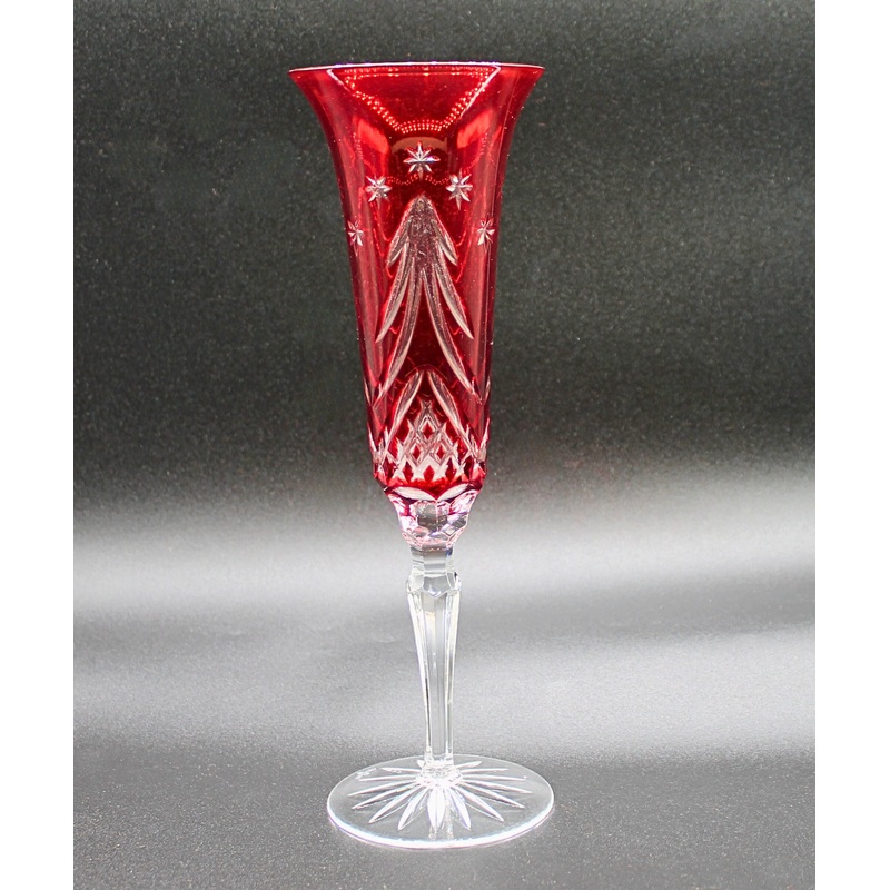 Waterford Crystal: Christmas Ruby Fluted Champagne, 9.8"
