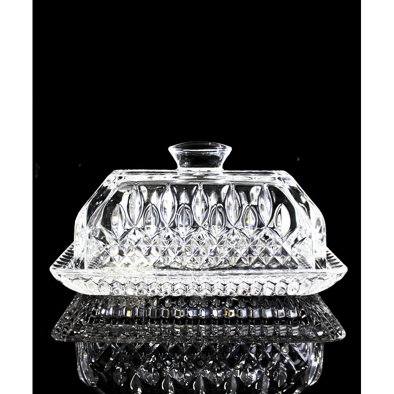 Waterford Crystal: Lismore 1/4 Pound Covered Butter , 7"
