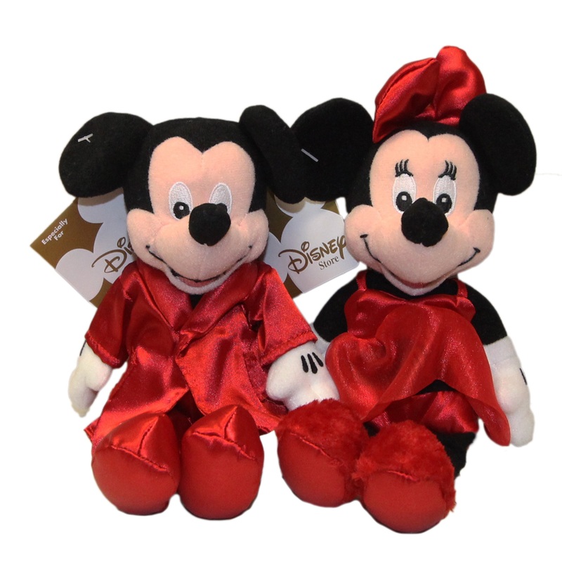 Disney Plush: Mickey & Minnie in Pajamas- Set of Two