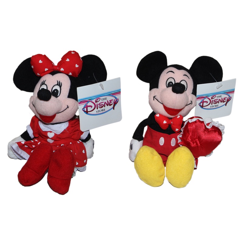 Disney Plush: Mickey & Minnie Valentine's Day- Set of Two