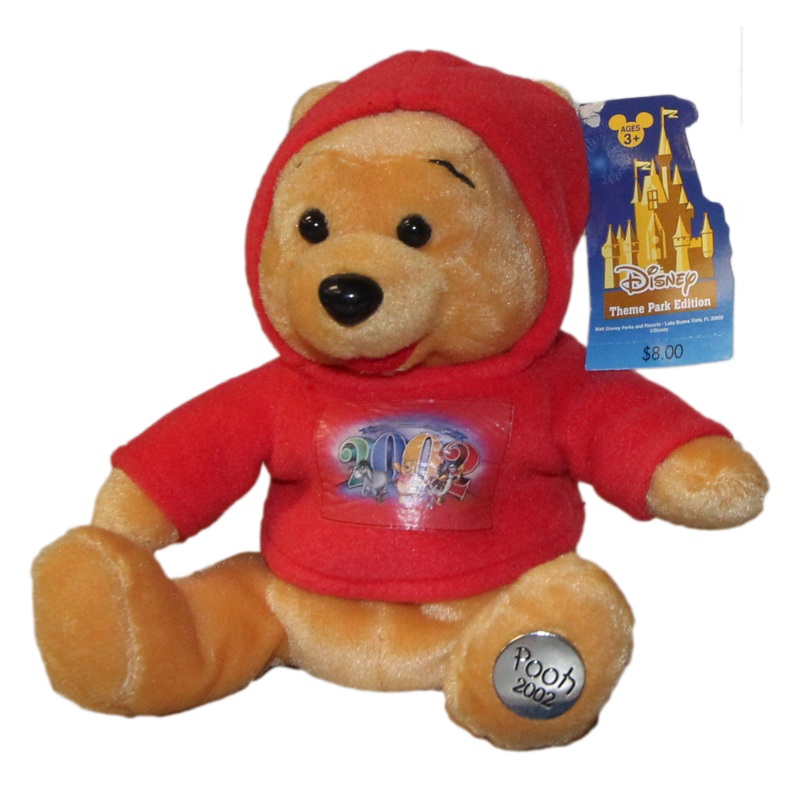 Disney Plush: Pooh Bear in Red Sweater- 2002