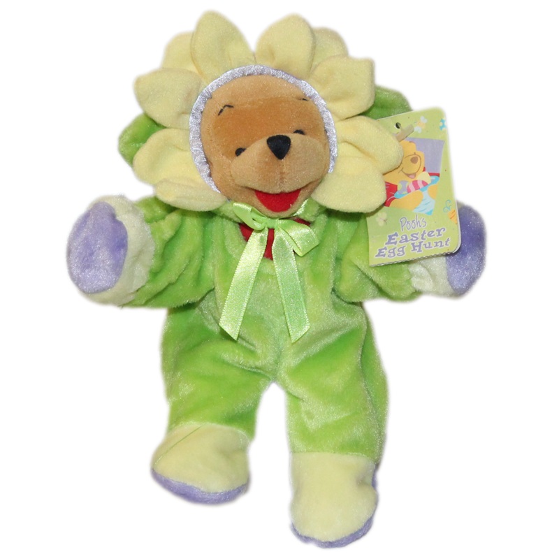 Disney Plush: Pooh Bear- Yellow Flower