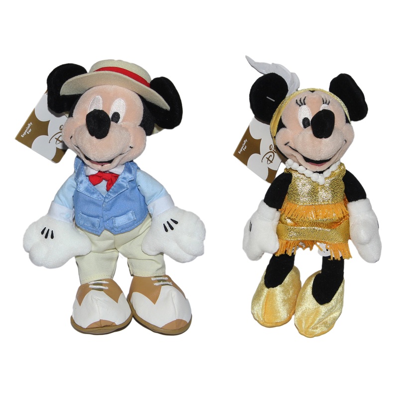 Disney Plush: Charleston Flapper Mickey & Minnie - Set of Two
