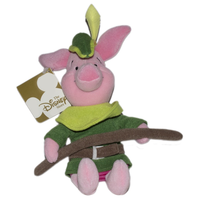 Disney Plush: Piglet as Robin Hood's Little John