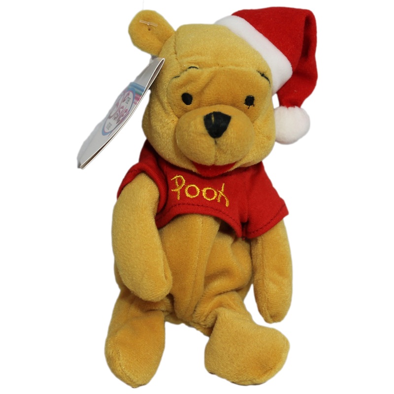 Disney Plush: Pooh Bear with Santa Hat