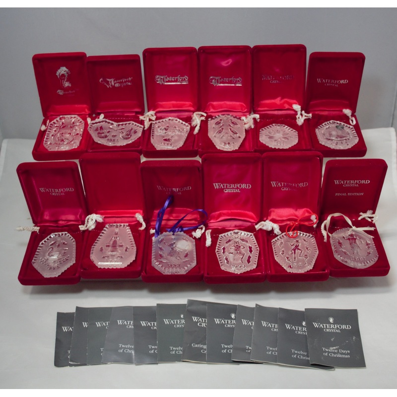 12 Days of Christmas Waterford Ornaments | Full Set | Includes Rare 1982