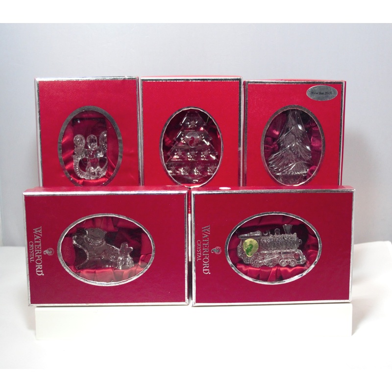 Waterford Crystal Ornaments | Lot of 5 Ornaments with box