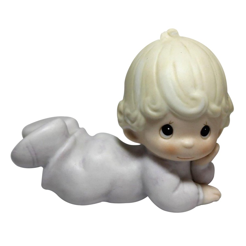 Precious Moments: E-2852F Baby Girl Lying Down
