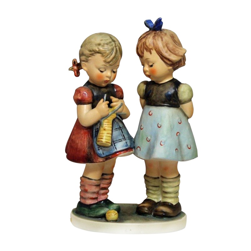 Hummel Figurine: Knitting Lesson - 256