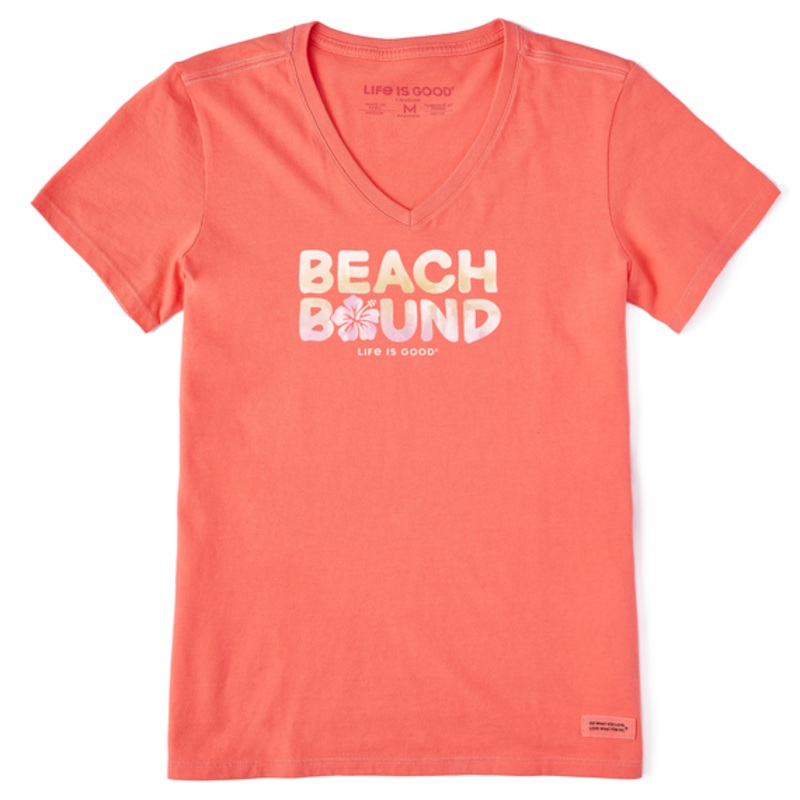 Beach Bound Hibiscus Short Sleeve Vee Women's
