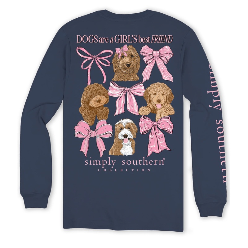 Dogs Girls Friend Blue Women Long Sleeve