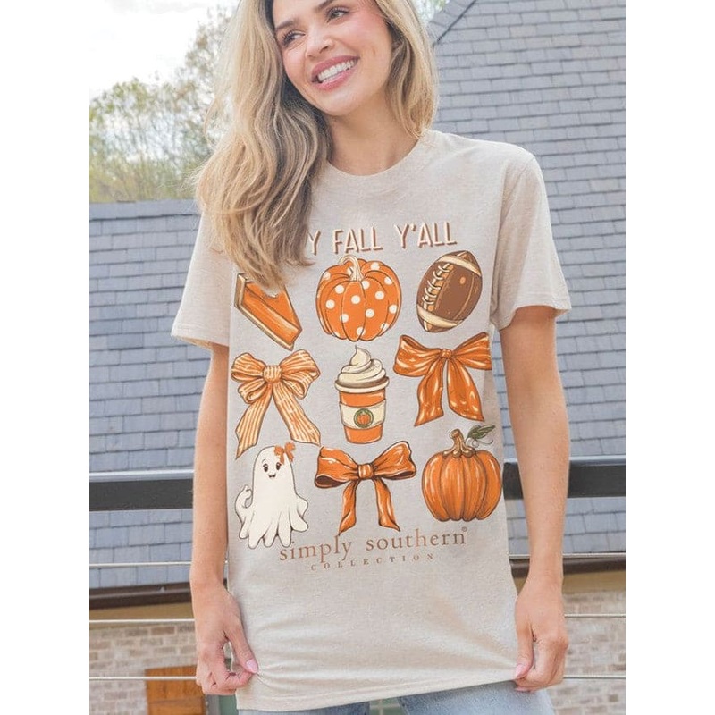 Happy Fall Y'All Women's Short Sleeve